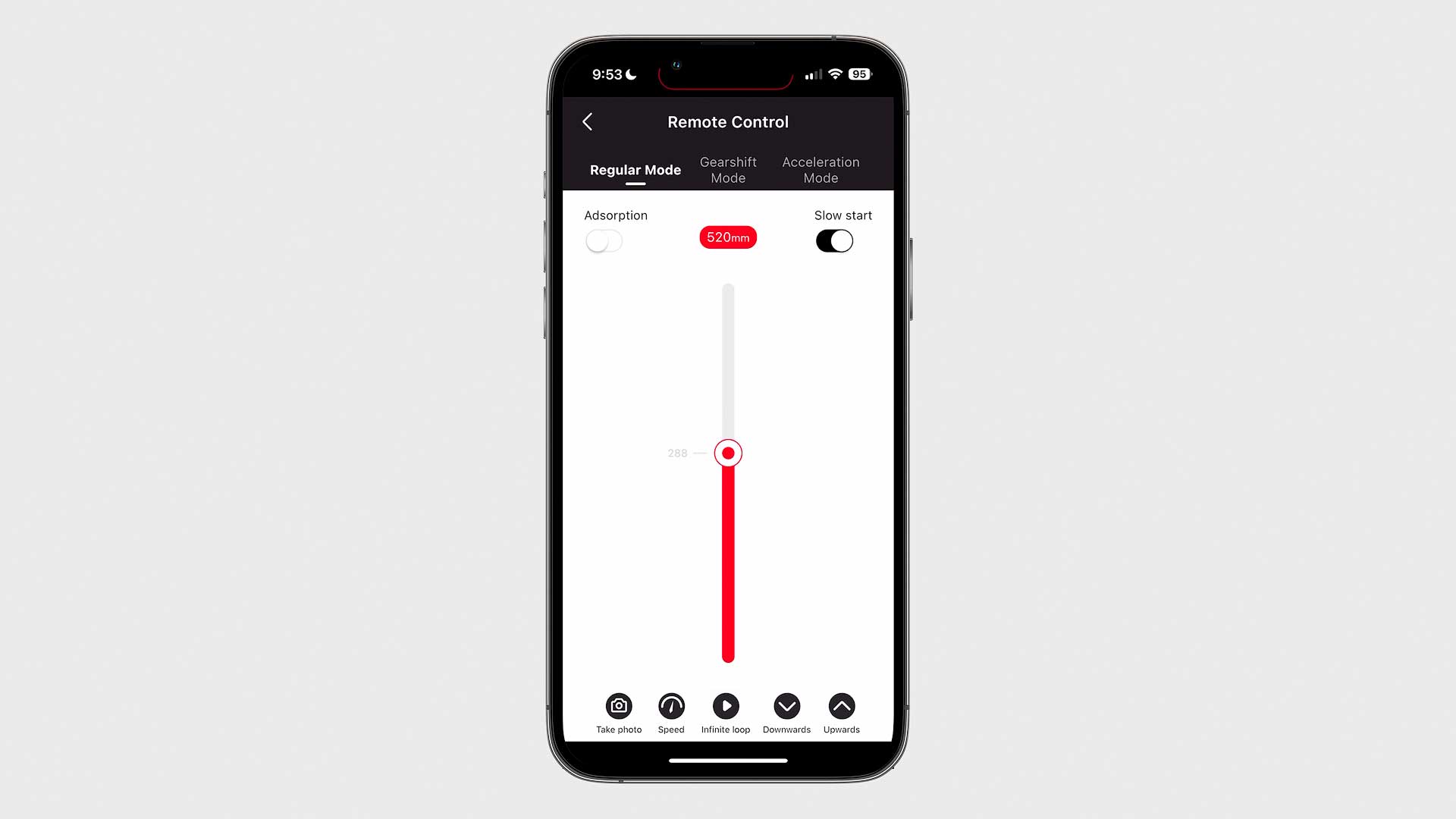 Moza Master iOS app for the Slypod Pro