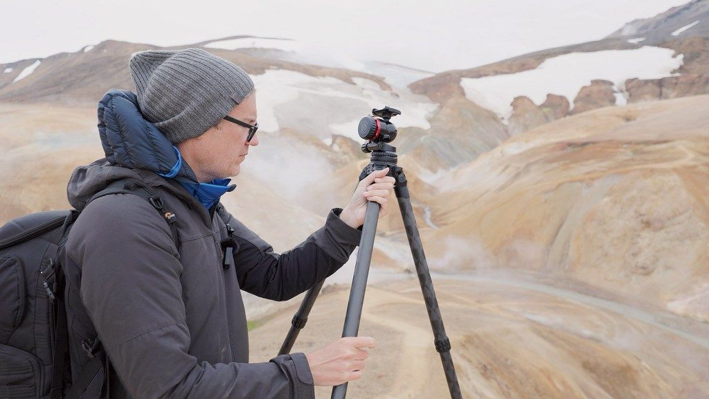 Shooting in Iceland with the ProMediaGear TR344L, leveling bowl and head, BH1 ball head