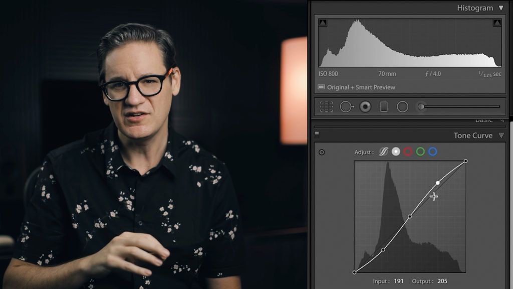 Adding contrast with the Tone Curve in Adobe Lightroom